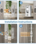 Installation instructions for Stainless Steel Ball Catch for Top Of Door And Closet Doors Recessed Install Adjustable Spring