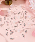 DIY Guardian Angel Pendant Kit With 420 Pieces Beads Tibetan Style Alloy Wings Imitation Pearls Acrylic Beads And Lobster Claw Clasps