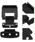 Premium Stainless Steel Locking Latch For Insulated Box Lid Black Secure Toggle Clasp, close-up front view