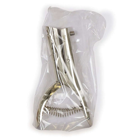 Heavy Duty Handheld Workhorse Single Hole Punch With 1/8 Inch Punch And 2 Inch Reach, sealed in plastic packaging