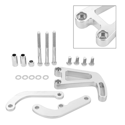 Power Steering Pump Mounting Bracket For LWP 265 283 305 327 350 383 400 Engines Aluminum Alloy Rustproof with tool kit