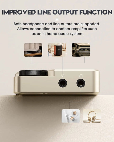 HiFi MP3 Player With Lossless DSD High Resolution Audio Portable HighRes Music Player line output function close-up