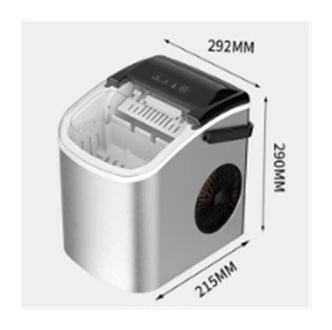 Slick Countertop Ice Maker That Whips Up Fast Six Minute Frozen Cubes While Dropping A Solid 25 Pounds Each Day Featuring Smooth Self Cleaning Tech For Your Home Kitchen Vibes dimensions and design view