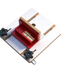 Box Joint Router Jig Kit For Table Saws And Router Tables With Brass Indexing Keys In 1/4, 3/8, And 1/2 Inch Sizes, Locking Knobs