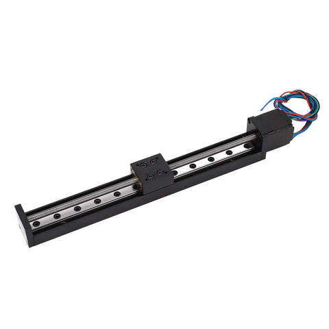 Heavy Duty Linear Guide Rail Slide Actuator Featuring Precision 200mm Stroke, Smooth Riding Stage Motion Module For X Y Z Axes, alloy chassis design.
