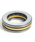 Premium T757 Cylindrical Roller Thrust Bearing with gold and silver finishes, showing 12 inch bore and 18 inch diameter.