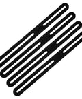 Four Pack Stainless Steel Furniture Mending Plates With Straight Brackets For DIY Repairs in black finish