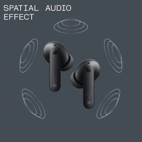 Buds Pro 2 Wireless Earbuds With Smart Dial 50dB Adaptive Hybrid Noise Cancelling Bluetooth 5.3 11mm Bass Driver LDAC 6 Hi Res Mics 43 Hours Playtime Fast Charging Case Dark Gray