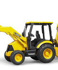 Realistic Construction Backhoe Loader Toy With Changeable Front Loader And Backhoe Scoop, Fully Functional Detachable Parts