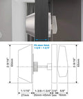 Side view and diagram of Two Keyed Alike Single Cylinder Deadbolts Door Locks in Satin Nickel 2 Pack on door.