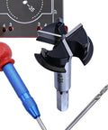 Cabinet Door Mounting Jig With Precision Hinge Locator 8x8.5x1.5cm Adjustable Hinge Drilling Positioner tools close-up