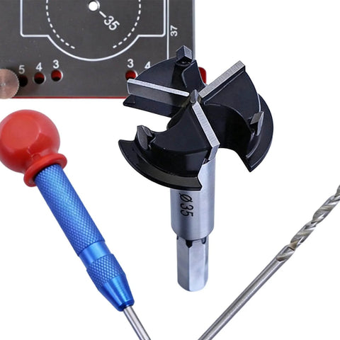 Cabinet Door Mounting Jig With Precision Hinge Locator 8x8.5x1.5cm Adjustable Hinge Drilling Positioner tools close-up