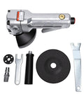 Battle Tested 4 Inch Pneumatic Angle Grinder Spits Out 11000 Rpm Of Blazing Air Power For Quick Cut Work On Any Job Site Ergonomic Comfort Grip Takes The Hurt Off Your Wrists During Long Wrenching Shifts with accessories