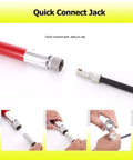 Quick connect jack for Pro Grade Fiberglass High Voltage Insulated Rescue Hook Telescopic Pole for easy use.