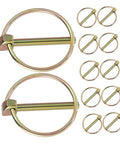 Heavy Duty 12 Piece Truck Hitch Pin Kit For Trailer Hitches Lockin Pins Assortment Built Tough For Frequent Use Easy Install Durable Trailer Accessories For Secure Towing, 3/16 in steel