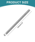 4 Pack M8 x 120mm Fully Threaded Rods In Stainless Steel With Right Hand Threads Includes 8 Nuts And 8 Flat Washers Great For Clamps Hangers And U Bolts Durable 201 Stainless Hardware Kit, size diagram