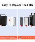 Steps to replace filter of Solder Fume Extractor With HEPA And Activated Carbon Filter Portable Smoke Absorber