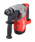 One Inch Sds Plus Brushless Rotary Hammer Cordless Kit Featuring Dual Six Ah Batteries And Fast Charger with side handle.