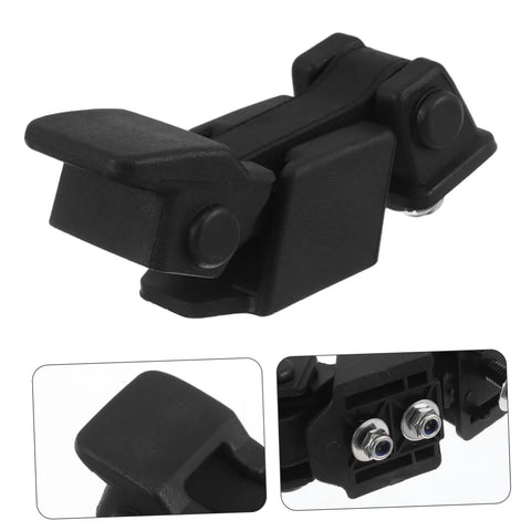 Locking Hood Latch Kit With Flush Pin Toggle Hasp for cars, anti theft hood lock, durable steel construction, close-up view