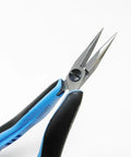 Smooth Jaw Snipe Nose Pliers For Jewelry Making And Crafting, 6.24 Inch Length, 0.8mm Tip, Ergonomic Micro-Touch Handles, close-up view