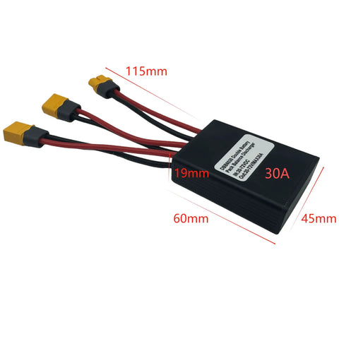 30A Dual Battery Balancer For Electric Bikes Two Battery Discharge Converter To Extend Riding Range For 500W And 750W Ebikes Waterproof Potted In Flame Retardant Aluminum Housing
