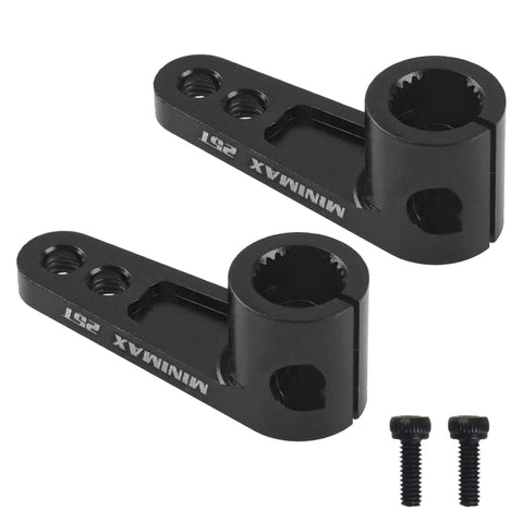 Two Pack Aluminum 25T Servo Horn Steering Arm 25 Teeth CNC Machined for Futaba Savox Power HD Servos Upgrade for Axial HSP MG995 RC Cars