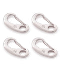 1.93 Inch Flag Clips For Rope And Marine Grade Stainless Steel Carabiners 90 Lbs Capacity 4 Pack Spring Snap Hooks for fastening