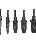 5Pcs Hex Handle AC Copper Pipe Swaging Tool Set High Speed Steel Tube Expander Drill Bits For HVAC Installers close-up of drill bits