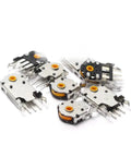 Rotary Scroll Gold Wheel Encoder For PC With 7 To 16 Mm Size Range, 1.74 Mm Hole Mark, 20 To 40 G Operating Force, High Precision Wheel Click For DIY Computer Builds, Slick Tactile Scroll Wheel For Gamers And Engineers. metal encoder switches