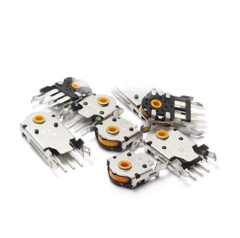 Rotary Scroll Gold Wheel Encoder For PC With 7 To 16 Mm Size Range, 1.74 Mm Hole Mark, 20 To 40 G Operating Force, High Precision Wheel Click For DIY Computer Builds, Slick Tactile Scroll Wheel For Gamers And Engineers. metal encoder switches