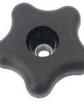 Heavy Duty Snowblower Handle Knob Lock Kit AEE6-114-3779 Fits 621 721 R E QZR Models Rustproof Galvanized Iron Abs Plastic Repair Parts For Cold Weather Grind, black threaded knob close-up