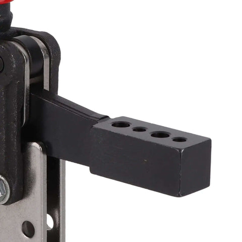 Close-up of Beefy Workhorse Heavy Duty Quick Release Toggle Clamp with high carbon steel construction showing fast locking arm.