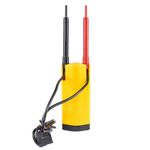 Vol-Con Solenoid Voltage Tester With Vibration Alert, Continuity Function, AC DC Voltage Detection, yellow electric tool rear view