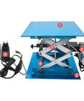 Compact Electric Lifting Platform With Remote Control Adjustable Lab Stand features remote and durable aluminum frame for labs.