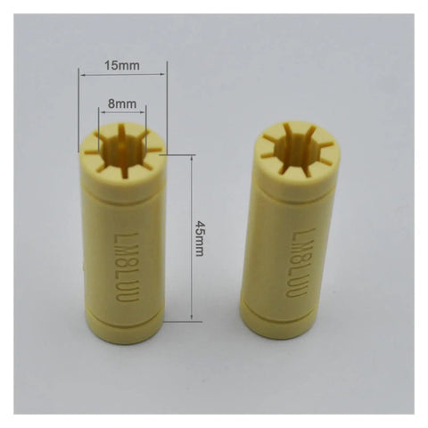 Lm8luu Linear Bearing Bushing 8 X 15 X 45 Mm Plastic Bushing With 8Mm Bore For Cnc And 3D Printer No Sweat Install And Kickass Durability Built To Last