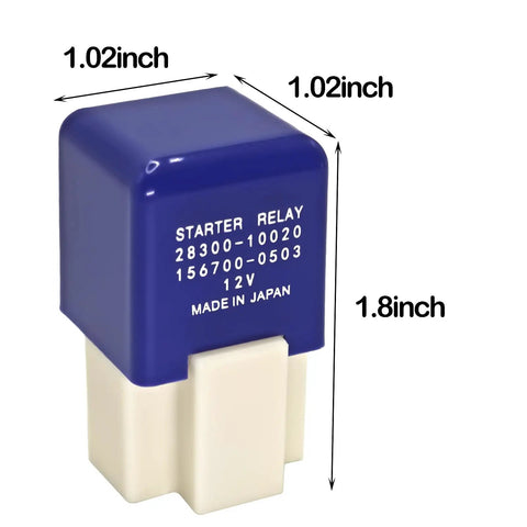 12V Four Pin Purple Starter Relay 28300 10020 156700 0503 Compatible With Toyota Camry Corolla Lexus And Other Models Works Like A Champ For Smooth Starts, blue relay 1.02in
