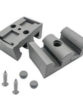 50mm Glass Door Anti Collision Block Side Guide Rail For Sliding Shower Doors Rubber Blocking Bumper For Bathroom 4 Pack Grey With Screws And Caps Durable Plastic Construction For Easy Install And Long Lasting Performance