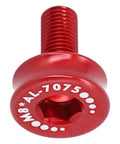 Red Lightweight Aluminum Alloy Bicycle Crank Arm Bolt M8 Thread for Square Taper Bottom Bracket, Water Resistant