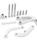 Power Steering Pump Mounting Bracket For LWP 265 283 305 327 350 383 400 Engines Aluminum Alloy Rustproof And Deformation Resistant Easy Install With 14 Tool Kit For Quick Tight Mount shown with bolts and washers