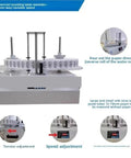 Heavy Duty Automatic Label Counting Rewinding Machine With Speed Control For Industrial Printers, supports 12-78mm cores.