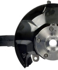 Front Left Wheel Bearing And Hub Assembly For Honda Accord And Acura Tsx Drivers Side Loaded Knuckle from angled view.