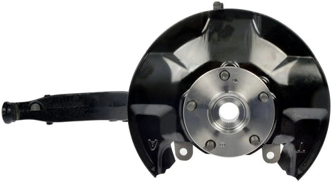 Front Left Wheel Bearing And Hub Assembly For Honda Accord And Acura Tsx Drivers Side Loaded Knuckle from angled view.