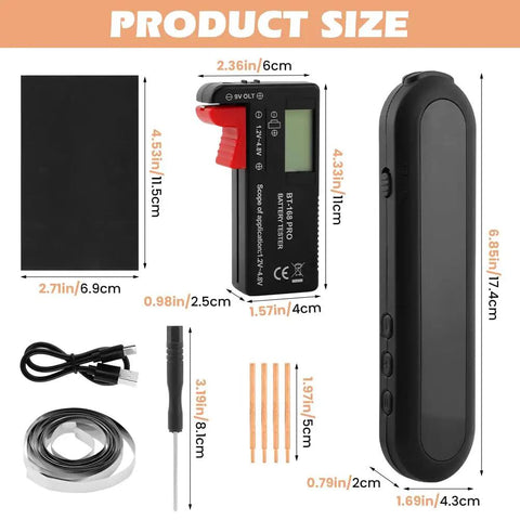 Handheld Battery Spot Welder With 11 Gear Adjustable Controls And Built In Battery Tester Welds 0.1-0.25mm Nickel, Black