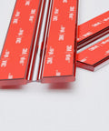 Close-up of 4 Pack 12 Inch Transparent Acrylic Piano Hinges With Self Adhesive Backing No Glue Required Ultra Slim Low Profile Flexible Hinges