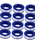Heavy Duty PTFE Thread Seal Tape For Plumbing And Garden, 12 Rolls High Temperature Pipe Thread Tape, Leakproof