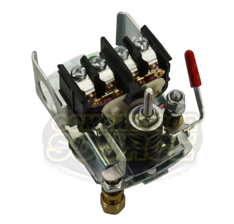 9013FHG12J52M1X Pumptrol Pressure Switch With Unloader And On Off Lever for air compressors, visible wiring and connections