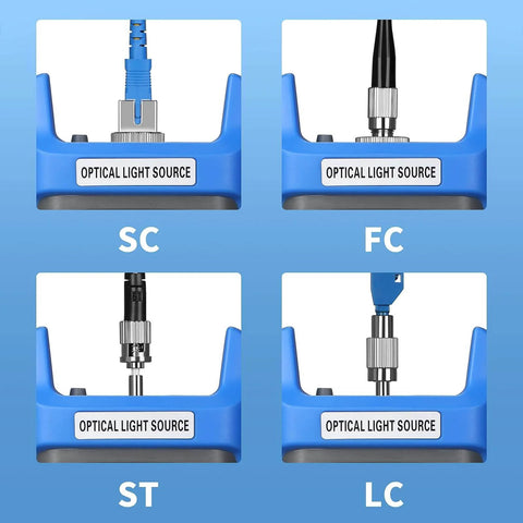 Pro Grade Rechargeable Fiber Optic Light Source And Power Meter For Single Mode Testing With SC, FC, ST, LC Interfaces