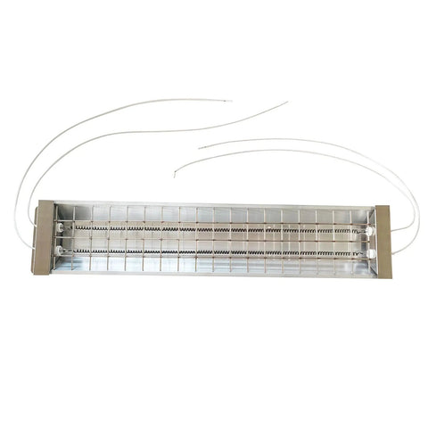 2000W Short Wave Infrared Carbon Fiber Heating Lamp 22 Inch with dual tubes and mesh guard for paint curing.