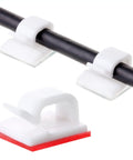 Sticky Cable Clips 30 Pack White Adhesive Wire Organizers For Desk Cord Management Cable Holder And Keeper Durable Plastic Space Saving Cord Clips Easy Mount Portable Wire Clips