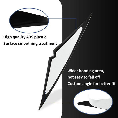 Headlight Eyebrow Eyelid Upper Trim Bezel Cover For Road Glide 2015 Up Matte Black showing ABS plastic with surface smoothing